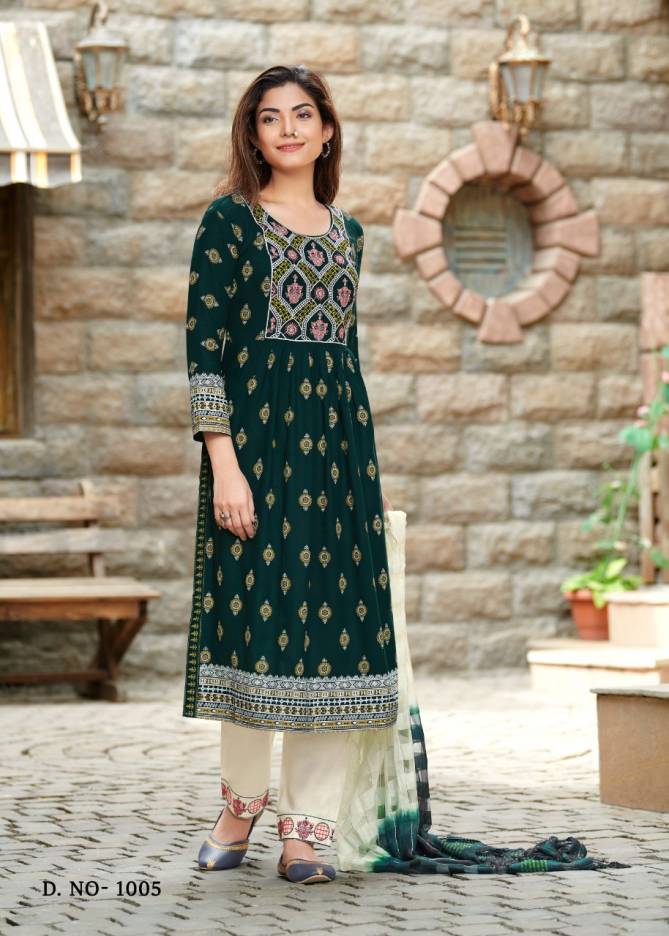 Rang Manch 1 Fancy Festive Wear Heavy Rayon Designer Readymade Suit Collection